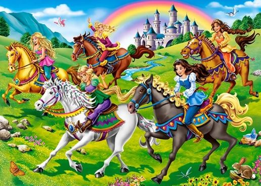 Paseo a caballo de princesa