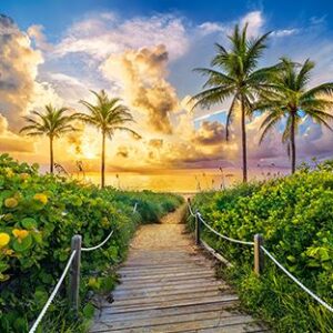 Amanecer colorido en Miami USA