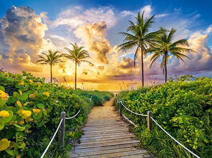 Amanecer colorido en Miami USA