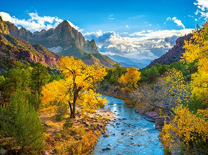 Otono en Parque Nacional Zion USA