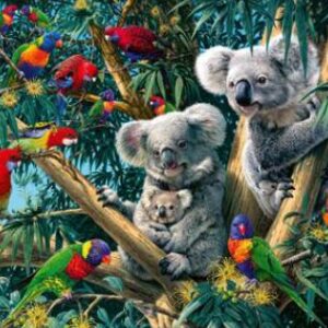 Koalas en un árbol