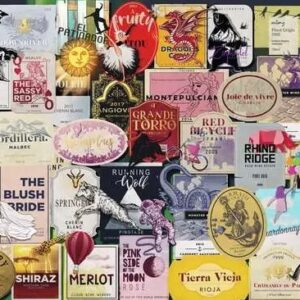 Coleccion de etiquetas de vino