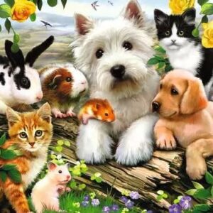 Amigos animales felices